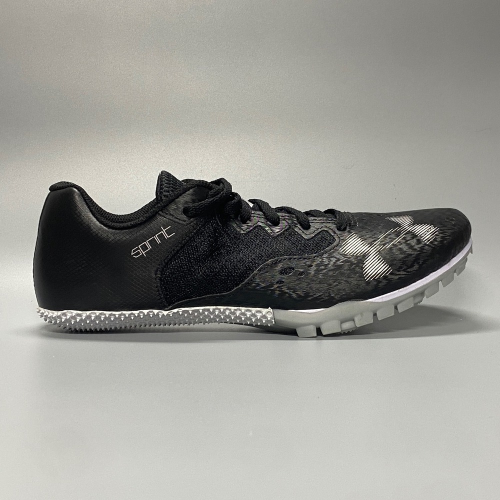 Under Armour Kick Sprint 3 Mens 9.5 Black Like New Track Spikes 3025461-002 - Picture 12 of 15